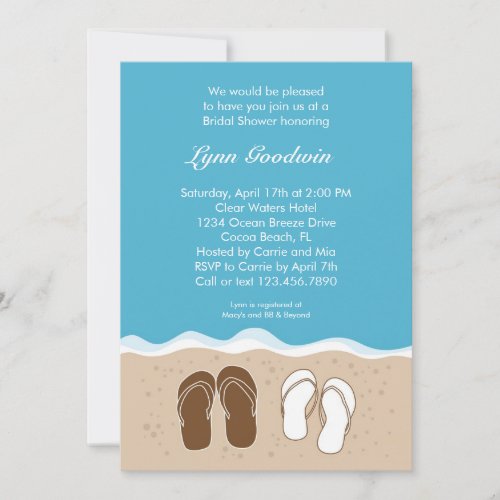 Flip Flops Bridal Shower Invitation