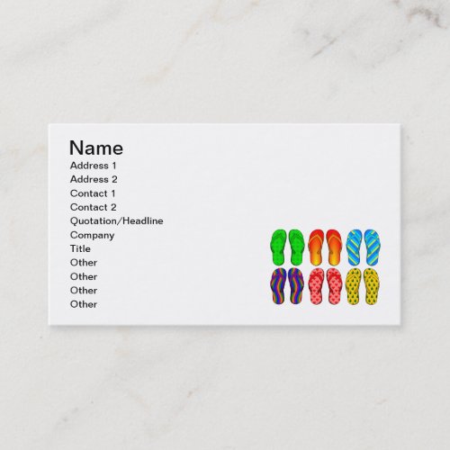 Flip Flops Business Cards