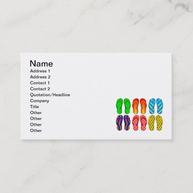 Flip Flops Business Card (Front)