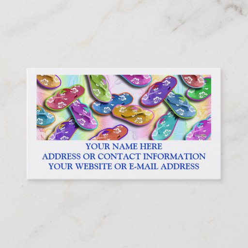 Customizable FLIP FLOPS Business Cards