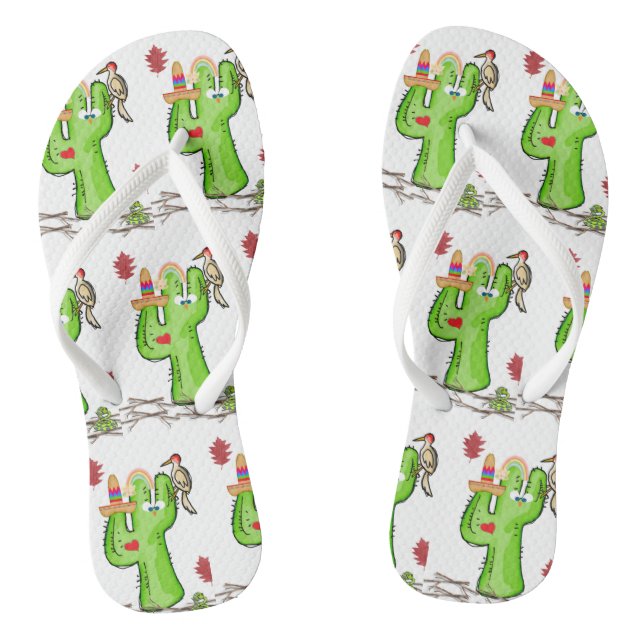 Flip Flops Cactus Bird (Footbed)