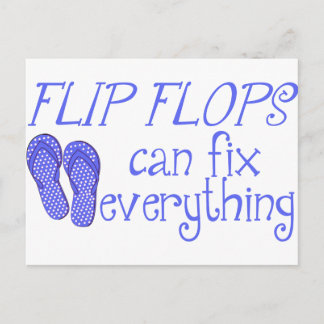 Flip Flops Can Fix Everything Postcard
