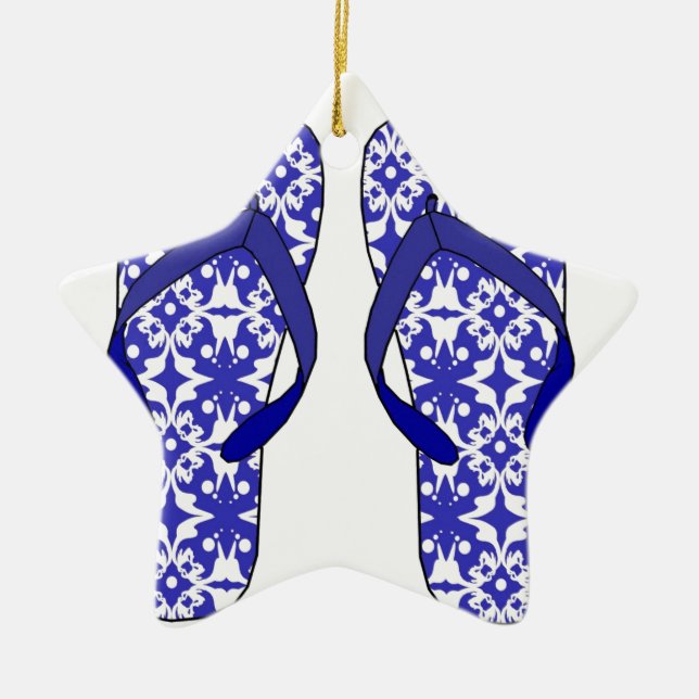 Flip Flops Ceramic Ornament (Front)