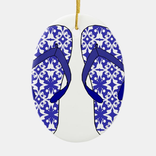 Flip Flops Ceramic Ornament (Front)