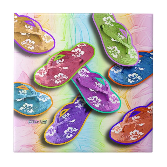 Flip Flops Ceramic Tile (Front)