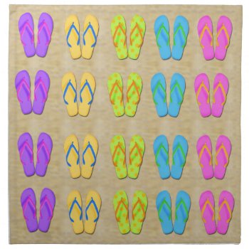 Flip Flops Cloth Napkins by TheHomeStore at Zazzle