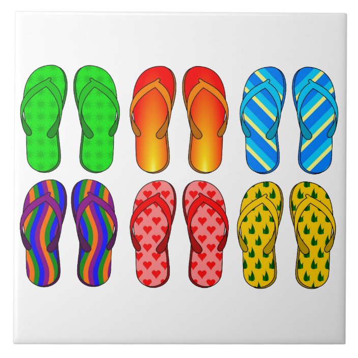 beach themed flip flops