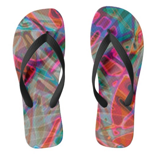 Flip Flops Colorful Stained Glass | Zazzle