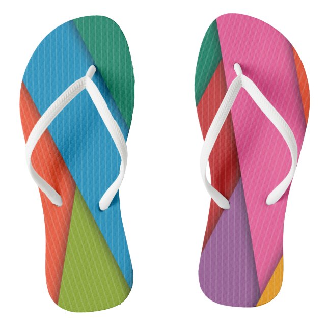 Flip Flops Colorful Triangles (Footbed)