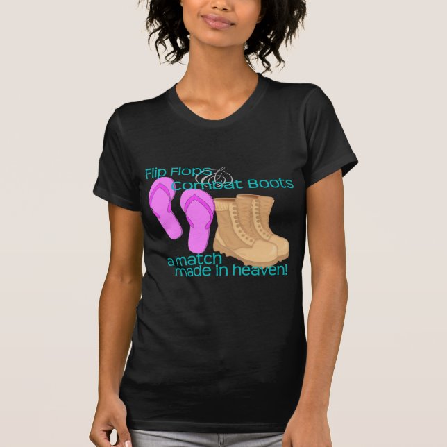 Flip Flops & Combat Boots T-Shirt (Front)