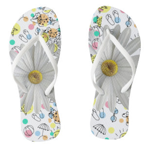 Flip Flops Daisy Summer Beach