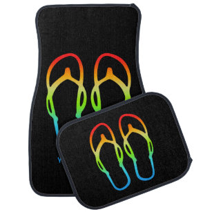 Flip Flop Car Floor Mats Zazzle Flip Flops Design Car Mats With Custom Text