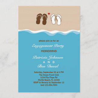 Flip Flops Engagement Party Invitation