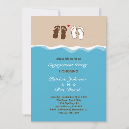 Flip Flops Engagement Party Invitation