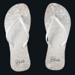 Flip Flops for the Bride<br><div class="desc">Crystal background with the word Bride on each flip flop. Can be customized.</div>