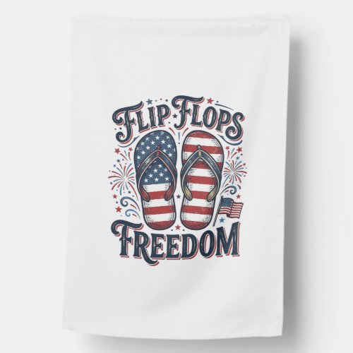 Flip Flops Freedom Patriotic Summer Shirt Design_1 House Flag