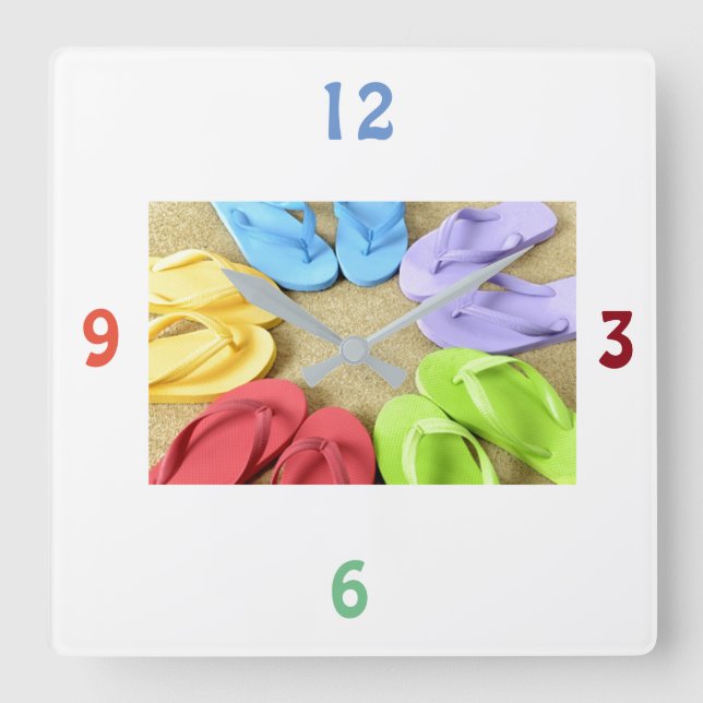 ***FLIP FLOPS GALORE*** CLOCK (Front)