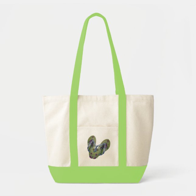 Flip Flops (green) Tote Bag (Front)