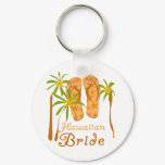 Flip Flops Hawaiian Bride Keychain