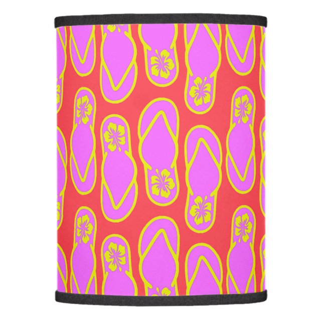Flip Flops Hawaiian Style Lamp Shade (Front)