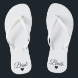 Flip-Flops - Heart Fab Bride Flip Flops<br><div class="desc">Flip Flops for the Bride! Easily customizable,  change the strap colors,  sole colors,  add text or other images!</div>