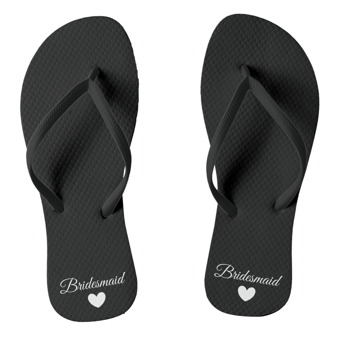 Flip-Flops - Heart Fab Bridesmaid Flip Flops | Zazzle