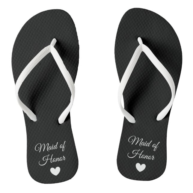 Flip-Flops - Heart Fab Maid of Honor Flip Flops (Footbed)