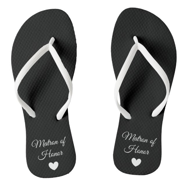 Flip-Flops - Heart Fab Matron of Honor Flip Flops (Footbed)