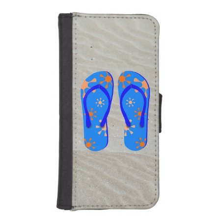 Flip Flops In The Sand Iphone Se/5/5s Wallet Case