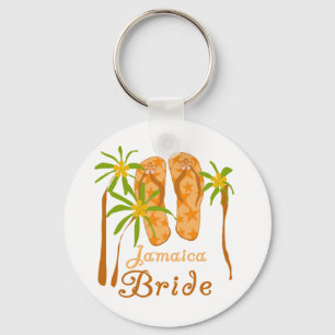 Flip Flops Jamaica Bride Keychain
