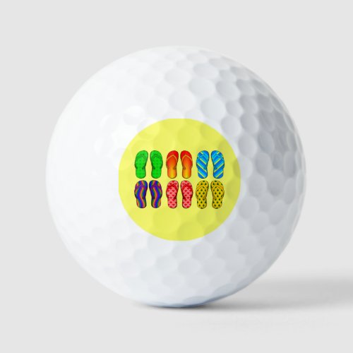 Flip Flops Keychain Golf Balls