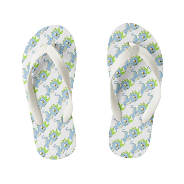 Flip Flops, Kids/Cute Dragons Kid's Flip Flops (Footbed)