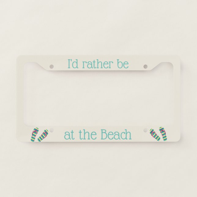 Flip Flops License Plate Frame (Front)