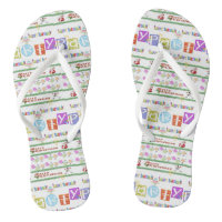 Flip Flops Merry Christmas Happy Birthday