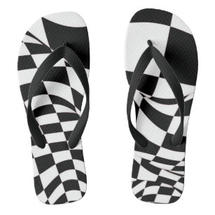 checkered flag flip flops