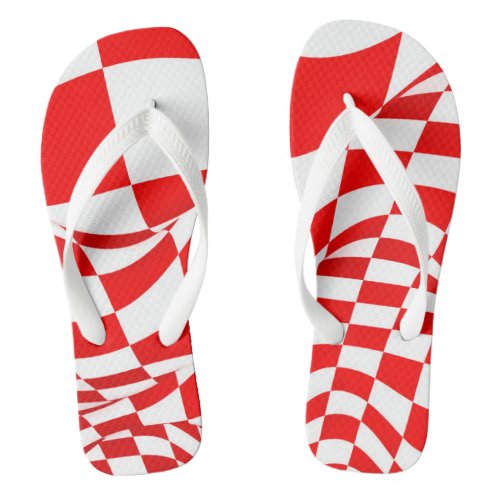 Flip Flops _ Modified Red Checkered Flag