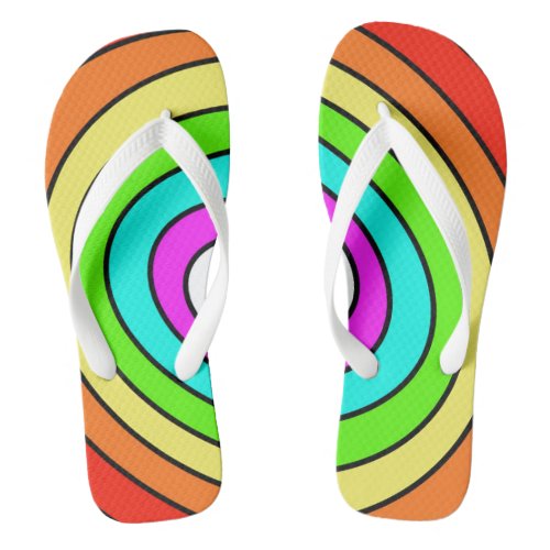 Flip Flops Multi_Colour Rainbow  Pattern