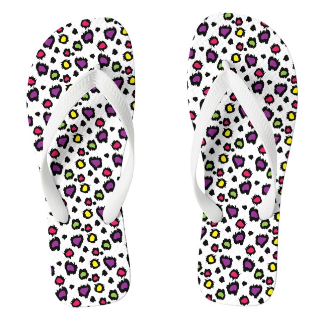 Flip Flops/Multicolored Animal Print Flops (Footbed)