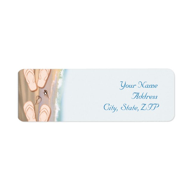 Flip Flops on the Beach Label (Front)
