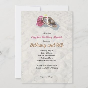 Flip Flops On The Beach Shower Invitation by NaptimeCards at Zazzle