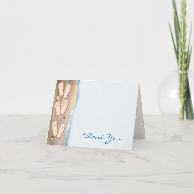 Flip Flops on the Beach Thank You (Front)