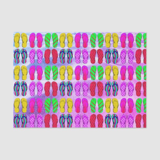 Flip Flops on the Sand Tissue Paper (Front)