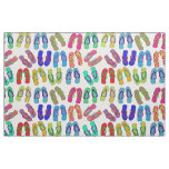 Flip Flops On White Fabric