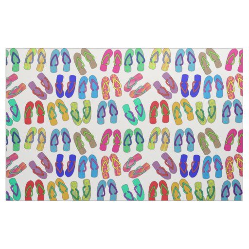 Flip Flops On White Fabric