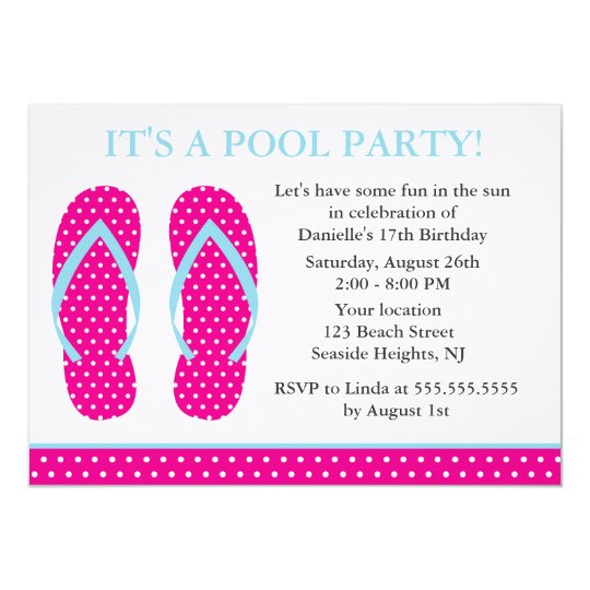 Flip Flop Party Invitations Templates 7