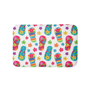 Flip Flops Pattern Bathroom Mat