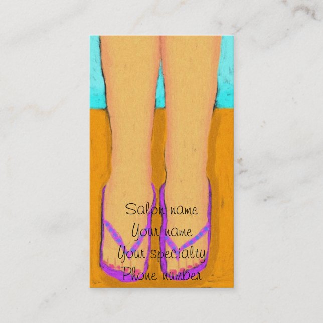 Flip Flops Pedicurist Business Card (Front)