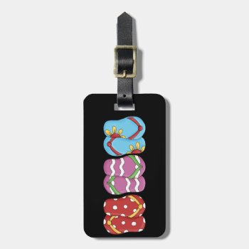 Flip Flops Personalized Luggage Tag by thinkpinkgirlpower at Zazzle