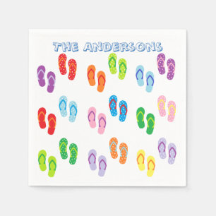 "Flip Flops" Personalized Paper Napkins
