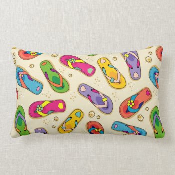 Flip Flops Pillow by pmcustomgifts at Zazzle